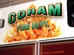 3D LETTERING floating above REAL FIRE 4 feet wide