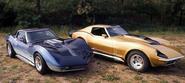 Maco Shark & Phase III GT Corvette - Built & Painted by Gary for Motion in 1970