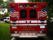 Garden City Park F.D. Ambulance with AIRBRUSHED American flags