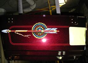 Harley Davidson TRUNK with INDIAN ARROW & BEADS