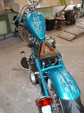 BLUE BOBBER with OLD SCHOOL PINSTRIPING