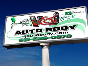 New ILLUMINATED, 2 sided pole sign.  Notice the V&J are made up of automotive tail & marker lights