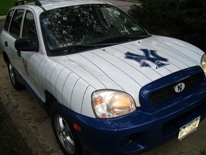 yankees pinstripe car