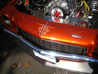 Supercharged Vega with hand painted pinstriping