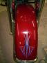 Deep Red Harley with Pinstriping on the Front Fender DETAIL