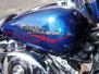 Red On Blue  Harley Tank with Pinstriping