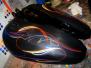 Colorful Harley Tanks Pinstriping